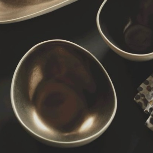 CRATE and BARREL Lux Bronze Stoneware Bowl #1111258 - Picture 9 of 15